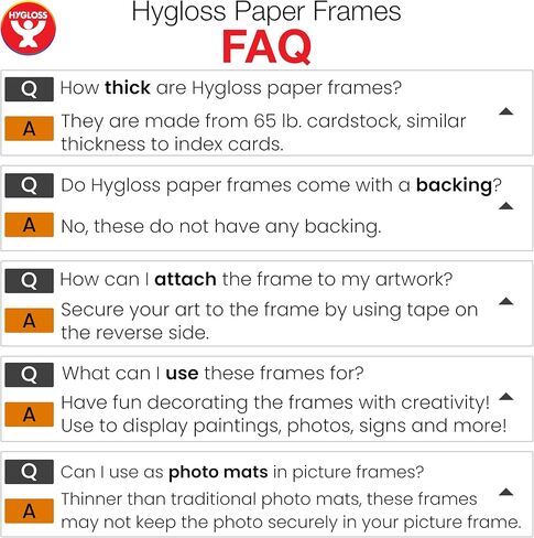 Hygloss 48 حزمة إطارات صور ورقية، إطار صور ملون من البطاقات مقاس 4.75 × 6.75 بوصة، إطارات ورقية لتزيين حفلات الزفاف وأعياد الميلاد والحرف اليدوية والديكورات في الفصل الدراسي in Kuwait