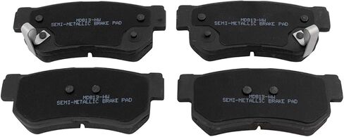 TRQ Rear Brake Pad & Rotor Kit Semi-Metallic Compatible with 2006-2008 Hyundai Sonata 2005-2009 Tucson 2006-2010 Kia Optima 2005-2010 Sportage in Saudi Arabia