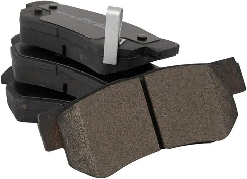 TRQ Rear Brake Pad & Rotor Kit Semi-Metallic Compatible with 2006-2008 Hyundai Sonata 2005-2009 Tucson 2006-2010 Kia Optima 2005-2010 Sportage in Saudi Arabia