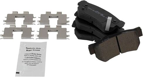 TRQ Rear Brake Pad & Rotor Kit Semi-Metallic Compatible with 2006-2008 Hyundai Sonata 2005-2009 Tucson 2006-2010 Kia Optima 2005-2010 Sportage in Saudi Arabia