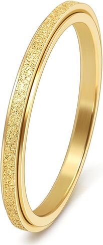 حلقات فيدجيت للنساء والرجال والأطفال من الفولاذ المقاوم للصدأ حلقة دوارة للقلق للنساء وتخفيف التوتر والقلق حلقة دوارة 2 مم in Kuwait