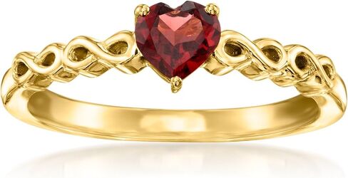 Ross-Simons 0.50 Carat Garnet Heart Ring in 18kt Gold Over Sterling in Saudi Arabia