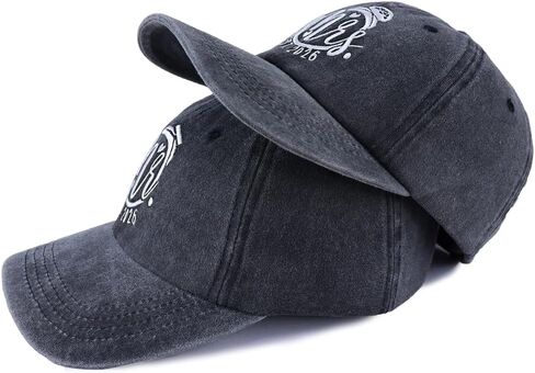 2PCS Matching Mr and Mrs EST 2025 Hats for Couple Gifts, Adjustable Cotton Vintage Embroidered Baseball Caps in Kuwait