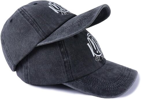 2PCS Matching Mr and Mrs EST 2025 Hats for Couple Gifts, Adjustable Cotton Vintage Embroidered Baseball Caps in Kuwait