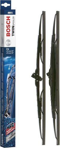 شفرات ممسحة بديلة من BOSCH 3397118541 Twin Spoiler OE - جانب السائق والراكب - مجموعة من شفرتين (19 بوصة و19 بوصة) in Saudi Arabia