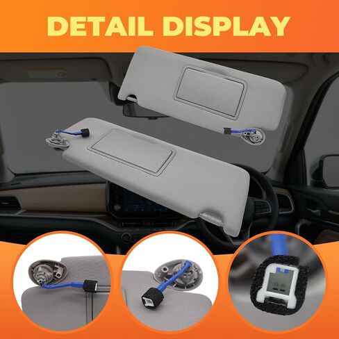 Pair Sun Visors Driver&Passenger Side Compatible with Pilot 2016-2022 Ridgeline 2018-2020 Left Right Gray 83280-TG7-A12ZB 83230-TG7-A12ZB in Saudi Arabia