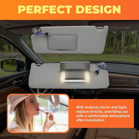 Pair Sun Visors Driver&Passenger Side Compatible with Pilot 2016-2022 Ridgeline 2018-2020 Left Right Gray 83280-TG7-A12ZB 83230-TG7-A12ZB in Saudi Arabia