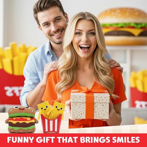 2 Pairs Magnetic Holding Hands Food Socks, Funny Burger Fries Food Socks That Hold Hands, Gifts for Foodie Men Women in Kuwait