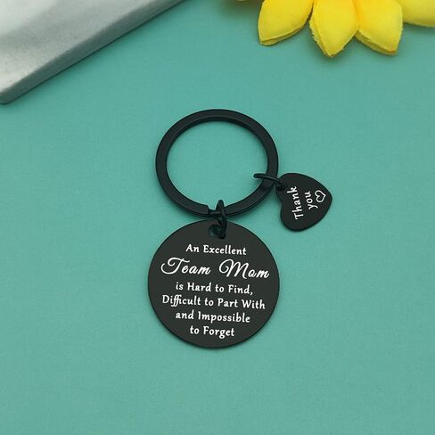Team Mom Keychain Gifts Thank You Keychain for Team Mom Mother's Day Gift for Leader Keyring Appreciation Key Chain for Coach Boss Jewelry Retirement Farewell Gifts for Instructor Professor Mentor in Saudi Arabia