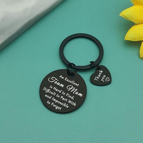 Team Mom Keychain Gifts Thank You Keychain for Team Mom Mother's Day Gift for Leader Keyring Appreciation Key Chain for Coach Boss Jewelry Retirement Farewell Gifts for Instructor Professor Mentor in Saudi Arabia