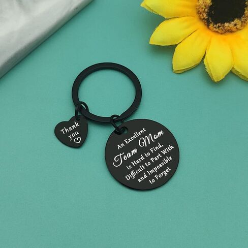 Team Mom Keychain Gifts Thank You Keychain for Team Mom Mother's Day Gift for Leader Keyring Appreciation Key Chain for Coach Boss Jewelry Retirement Farewell Gifts for Instructor Professor Mentor in Saudi Arabia