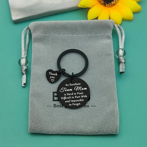 Team Mom Keychain Gifts Thank You Keychain for Team Mom Mother's Day Gift for Leader Keyring Appreciation Key Chain for Coach Boss Jewelry Retirement Farewell Gifts for Instructor Professor Mentor in Saudi Arabia