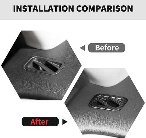 RT-TCZ Center Console Side Air Vent Cover Trim Decoration Interior Accessories for Chevy Avalanche/Suburban/Tahoe 2007-2013,for GMC Yukon/Sierra 2007-2013 (Black Carbon Fiber) in Saudi Arabia