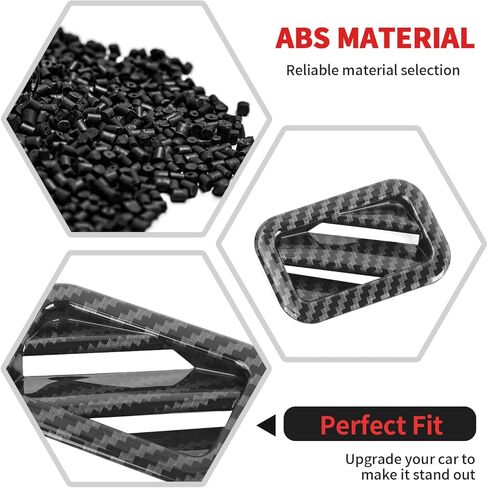 RT-TCZ Center Console Side Air Vent Cover Trim Decoration Interior Accessories for Chevy Avalanche/Suburban/Tahoe 2007-2013,for GMC Yukon/Sierra 2007-2013 (Black Carbon Fiber) in Saudi Arabia