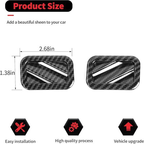 RT-TCZ Center Console Side Air Vent Cover Trim Decoration Interior Accessories for Chevy Avalanche/Suburban/Tahoe 2007-2013,for GMC Yukon/Sierra 2007-2013 (Black Carbon Fiber) in Saudi Arabia