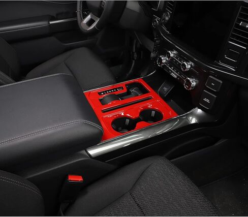 Jimen Compatible with Ford F150 2021-2025, Center Console Gear Shift Panel Trim Cover (Carbon Fiber Grain) in Saudi Arabia