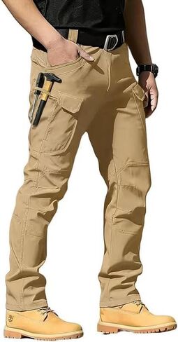 Cargo Pants for Men Ripstop Hiking Work Pants Multi Pockets Lightweight Outdoor Tactical Pants in Kuwait
