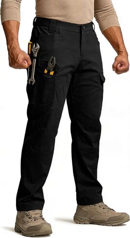 Cargo Pants for Men Ripstop Hiking Work Pants Multi Pockets Lightweight Outdoor Tactical Pants in Saudi Arabia