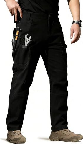 Cargo Pants for Men Ripstop Hiking Work Pants Multi Pockets Lightweight Outdoor Tactical Pants in Saudi Arabia