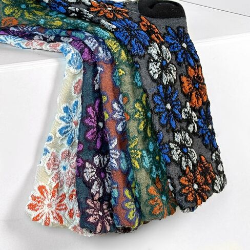 3 Pairs Pilates Grip Ankle Socks for Women – Cute Floral Embroidered Yoga Socks, Non Slip Barre Grip Socks in Saudi Arabia