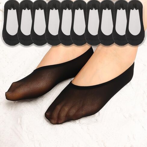 10 Pairs No Show Cotton Socks Womens Invisible Liner, Non Slip & Low Cut, Casual And Formal Wear, Soft & Stretchable 36-43 in Saudi Arabia