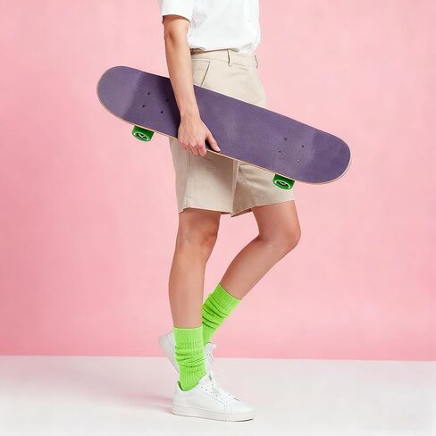 Yolev Slouch Socks for Women,80s 90s Knee High Scrunch Socks, Extra Long Soft Leg Warmers,Glow in the Dark Party Accessories in Saudi Arabia