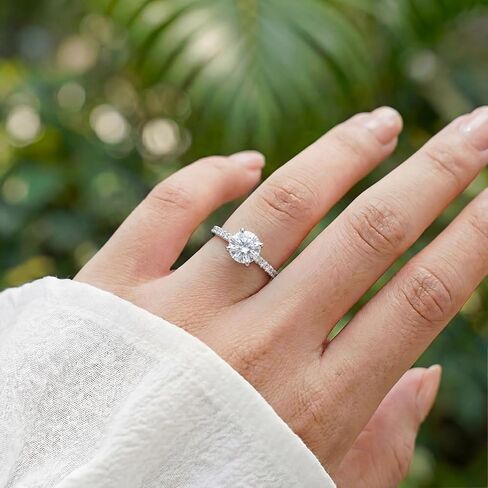 Moissanite Eternity Wedding Band for Women, 2.06Ct D Color VVS1 S925 Sterling Silver Band Rings, Moissanite Jewelry for Travel Engagement Wedding Promise Anniversary (Size 6-8) in Saudi Arabia