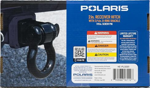 وصلة استقبال POLARIS - تكبل على شكل حرف D، سعة تحميل 7,750 رطل، قوة كسر 26,000 رطل مع دبوس لولبي آمن، يمكن تركيبها على وصلات استقبال 2 بوصة، ملحقات السحب للشاحنات وسيارات الجيب وSxS وأجهزة UTV والمزيد in Saudi Arabia