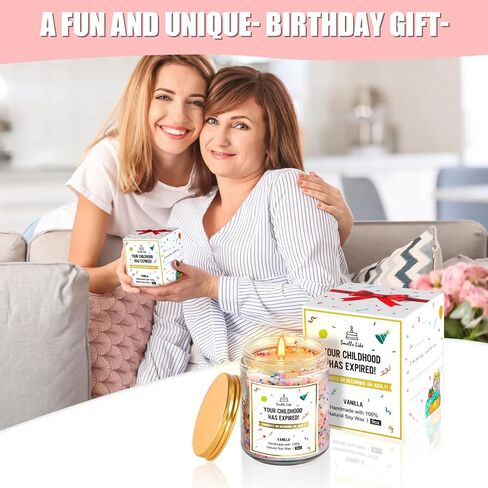 18th Birthday Gifts for Girls Boys, Happy Birthday Candles - Natural Soy Wax Scented Candle with Vanilla, 18th Birthday Decorations Gifts for Daughter, Friends, Sister, Niece, Son, 9oz in Kuwait