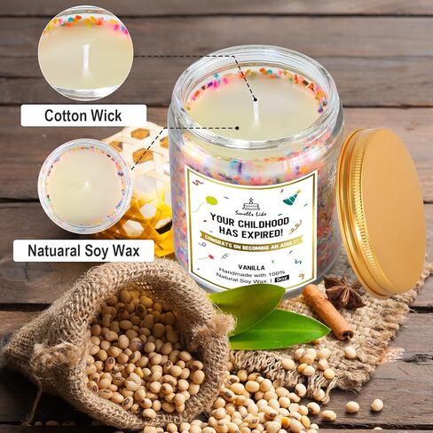 18th Birthday Gifts for Girls Boys, Happy Birthday Candles - Natural Soy Wax Scented Candle with Vanilla, 18th Birthday Decorations Gifts for Daughter, Friends, Sister, Niece, Son, 9oz in Kuwait
