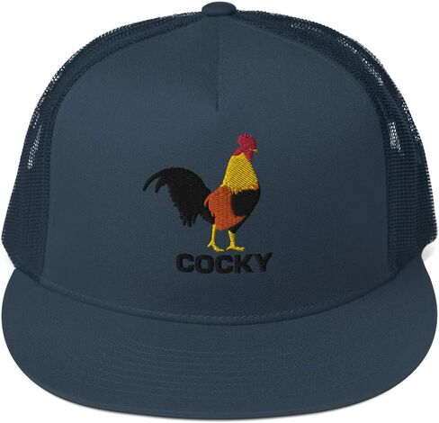 Cocky Farmer Trucker Cap Chicken Country Hat Cool Hat Embroidred in The USA in Saudi Arabia