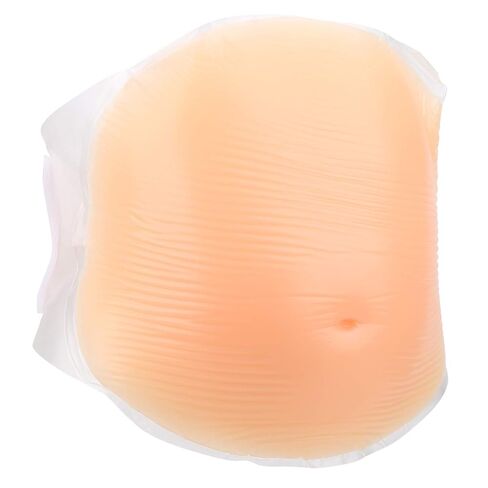 Pregnancy Cosplay Props, 2-4 months/4-5 Month Fake Pregnancy Belly Silicone Artificial Pregnant Tummy Photography Props with Straps(2-4 Months) in Kuwait