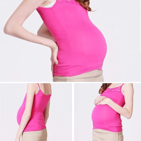 Pregnancy Cosplay Props, 2-4 months/4-5 Month Fake Pregnancy Belly Silicone Artificial Pregnant Tummy Photography Props with Straps(2-4 Months) in Kuwait