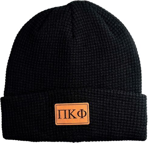 Pi Kappa Phi Hat - Fraternity Beanie Hat, Black Winter Hat with Greek Letters Patch, Pi Kappa Phi Gifts for Men in Saudi Arabia