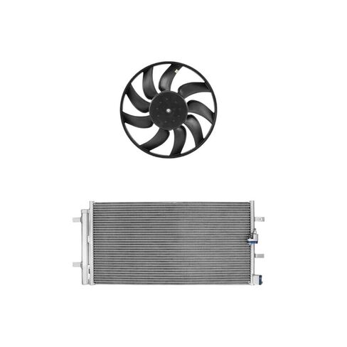 Replacement Parts for 2Pcs AC Condenser&Cooling Fan Assembly Kit for Audi A5 Quattro 08-11 Q5 S4 S5 Mod-A58PP-25208 in Saudi Arabia