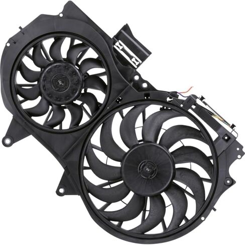 for Audi A4 Quattro 2002 2003 2004 2005 2006 2007 2008 2009 Replacement 8E0 121 207 F, 8E0 959 455 K, 8E0 959 455 N Dual Radiator and Condenser Fan Assembly 1 X in Saudi Arabia