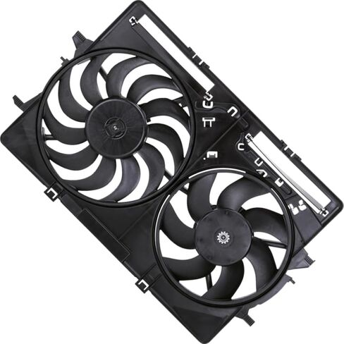 لأودي A6 Q5 A4 اولرود كواترو 2009 2010 2011 2012 2013 2014 2015-2018 استبدال 8K0-121-207-A، 8K0-959-455-M، 8K0 959 455 K المزدوج المبرد ومروحة المكثف الجمعية 1 قطعة in Saudi Arabia