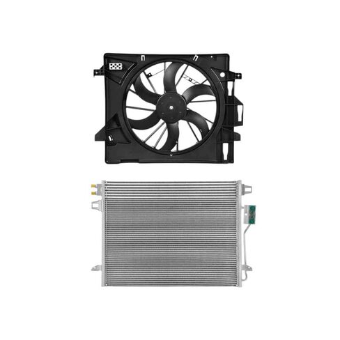Replacement Parts for AC Condenser&Cooling Fan Assembly Kit w/Shroud for Dodge Grand Caravan 08-20 Mod-A58PP-25762 in Saudi Arabia