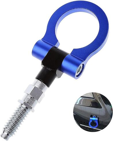 Payanwin Universal Racing Towing Car Tow Hook for B-mw 1 3 5 Series E39 E70 E71 E81 E82 E88 E90 E91 E92 E93، سيارة حلقة مقطورة من الألومنيوم التلقائي (أسود) in Kuwait
