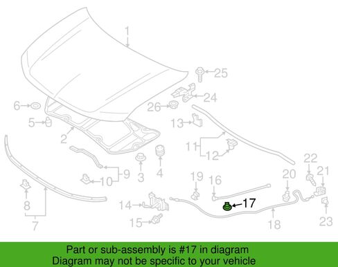 Hood Prop Rod Clip Retainer Clamp MR523317 Compatible with Mitsubishi Lancer, Mirage, Eclipse Cross, Outlander Sport – White KK in Saudi Arabia