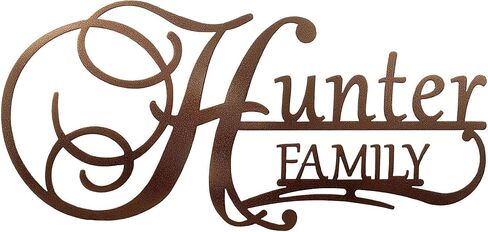 Touch of Class Affinity Personalized Wall Art Sign - Powder Coated Metal - 14-gauge Steel - Antique Copper Finish - Family in Saudi Arabia