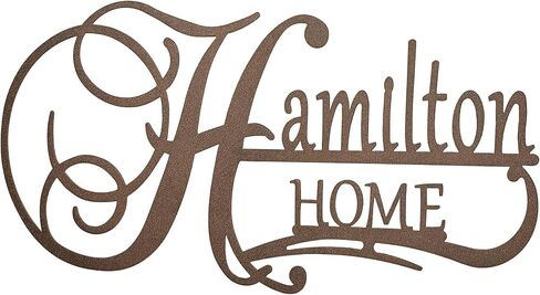 Touch of Class Affinity Personalized Wall Art Sign - Powder Coated Metal - 14-gauge Steel - Antique Copper Finish - Family in Saudi Arabia