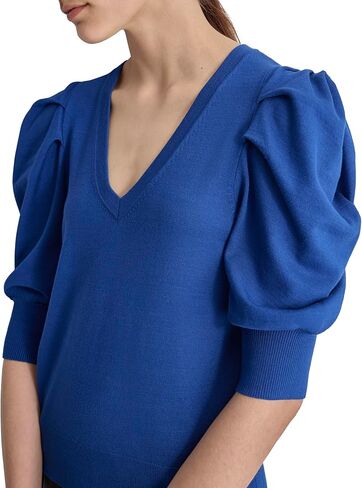 DKNY Women's Workwear V Neck Knit Sweater in Saudi Arabia