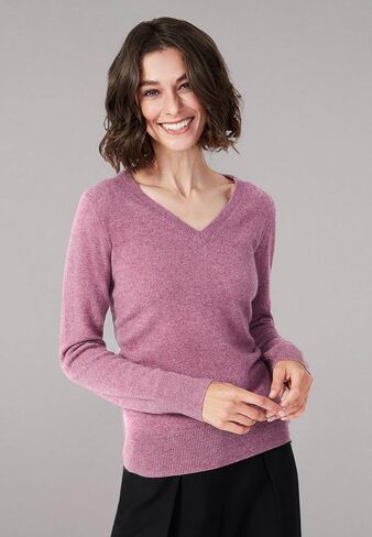 100% Pure Cashmere V-Neck Women's Sweater in Kuwait