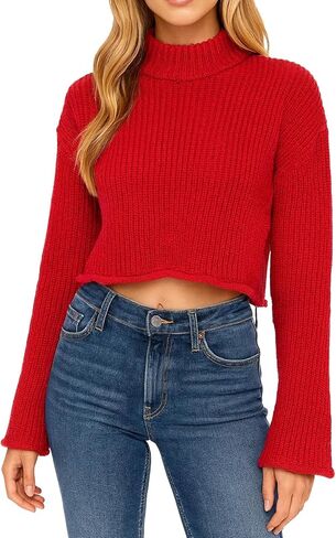 Women's Loose Knit Sweater, Oversized Knit Sweater, Fall Pullover Tops in Saudi Arabia