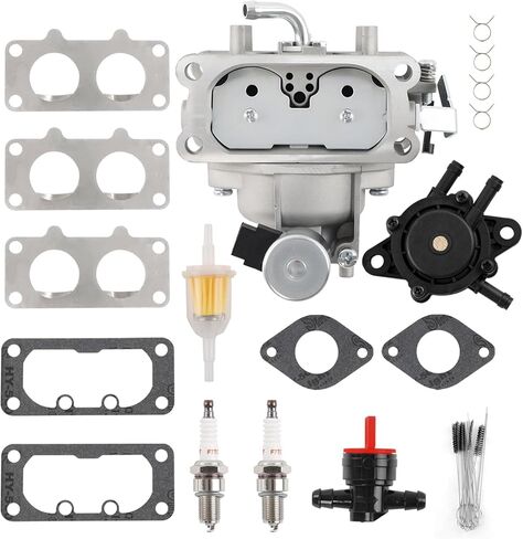 المكربن ​​متوافق مع Kawasaki FX730V-AS28 FX730V-AS29 FX730V-ES00، يستبدل #15004-1011 15004-1025 15004-0930 15004-7082 15004-7051، الكربوهيدرات مع مضخة الوقود ومجموعة قابس الإشعال in Saudi Arabia
