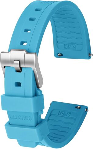 ULLCHRO Watch Strap Replacement Bands Waterproof for Mens Dive Use 20mm Quick Release Band 22mm Sport Silicone Watchband in Kuwait