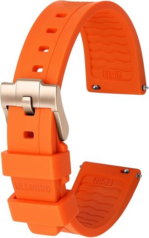 ULLCHRO Watch Strap Replacement Bands Waterproof for Mens Dive Use 20mm Quick Release Band 22mm Sport Silicone Watchband in Saudi Arabia