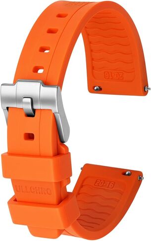 ULLCHRO Watch Strap Replacement Bands Waterproof for Mens Dive Use 20mm Quick Release Band 22mm Sport Silicone Watchband in Saudi Arabia
