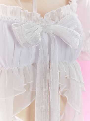 haikyuu Women Kawaii Bikini Anime Swimsuit Cosplay Two-Piece Swimsuit Ruffled Top and Briefs in Saudi Arabia